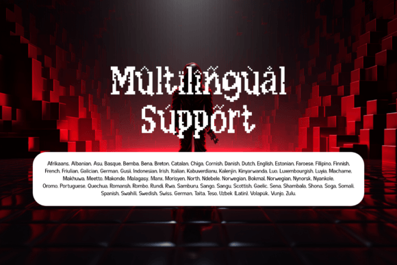 Digipixel Font PNG with transparent background - Preview 2