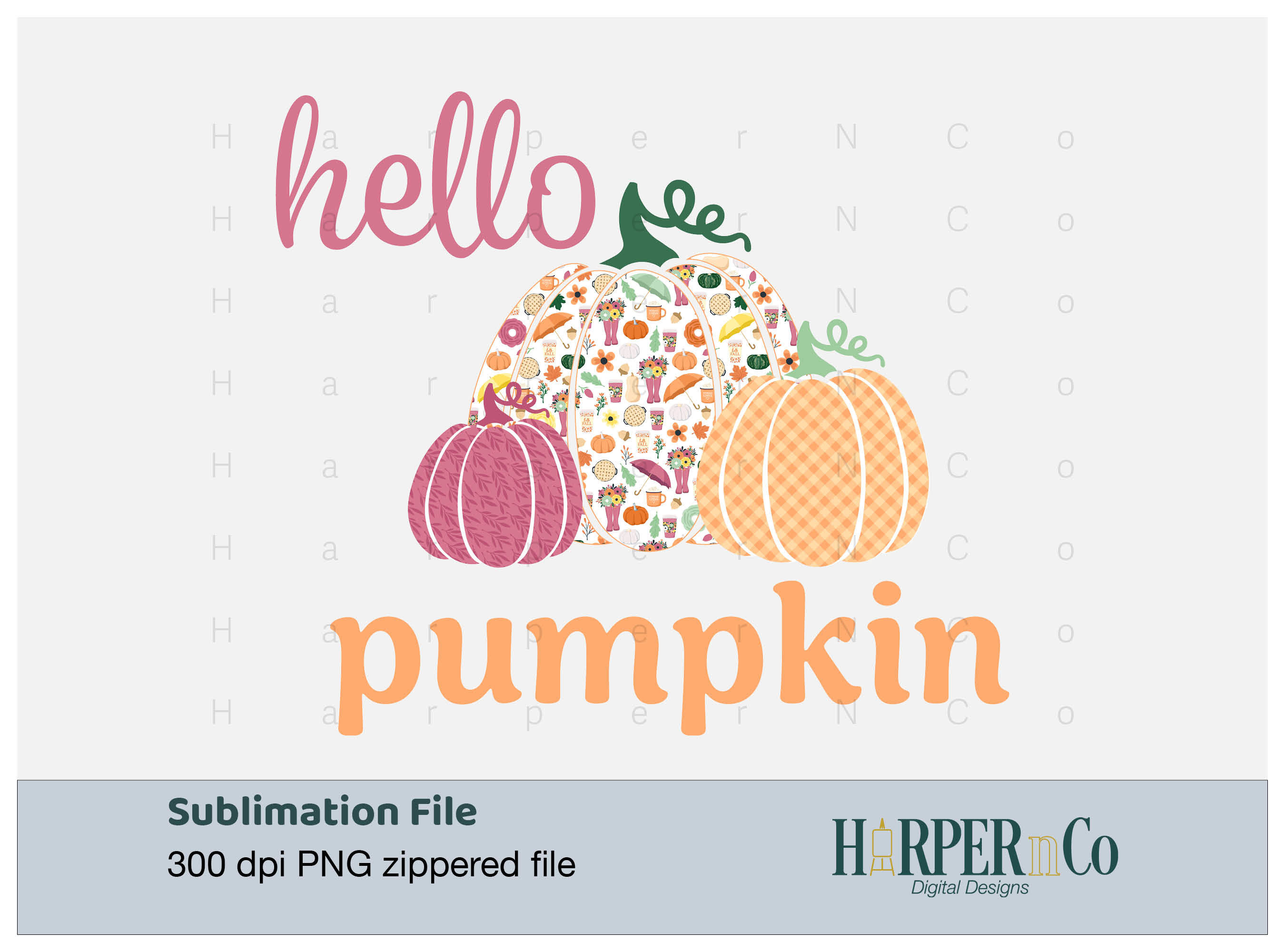 Hello Pumpkin PNG Thanksgiving Autumn 7 Graphic by HarperNCo · Creative ...
