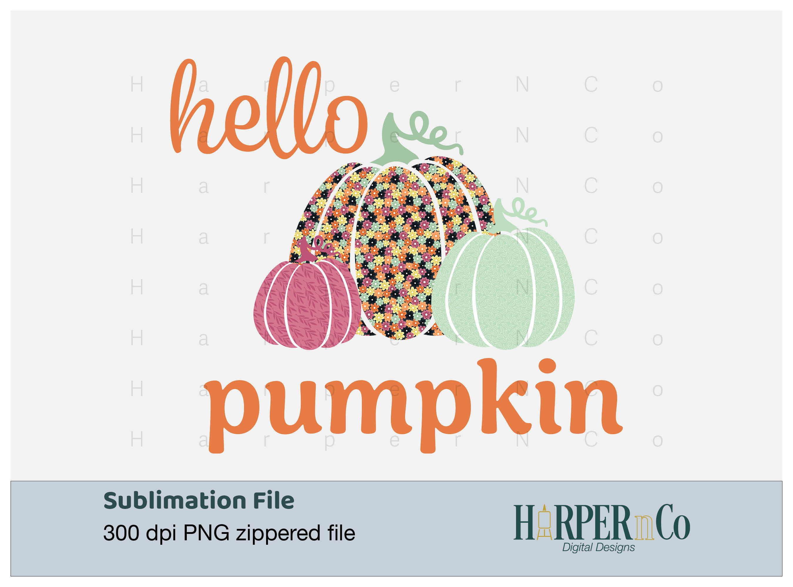 Hello Pumpkin PNG Thanksgiving Autumn 9 Graphic by HarperNCo · Creative ...