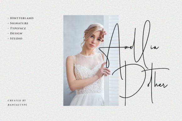 Hintterland Signature Font PNG with transparent background - Preview 1