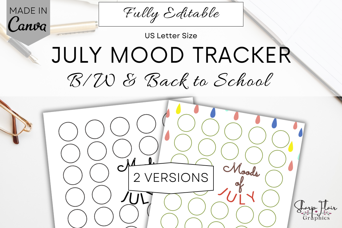 July Mood Tracker | Canva Template Graphic by Sharp Flair Graphics ...
