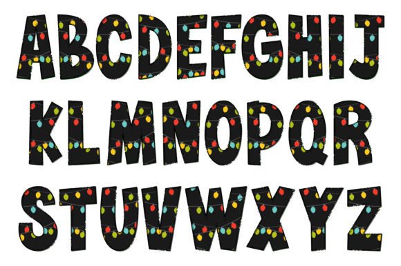 Light Bulb Font PNG with transparent background - Preview 1