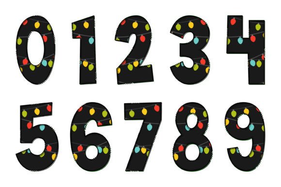 Light Bulb Font PNG with transparent background - Preview 3