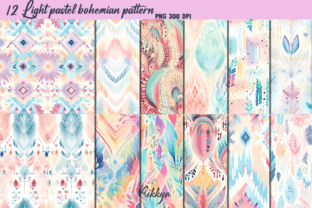 Light Pastel Bohemian Seamless Pattern Graphic by Rikkya · Creative Fabrica