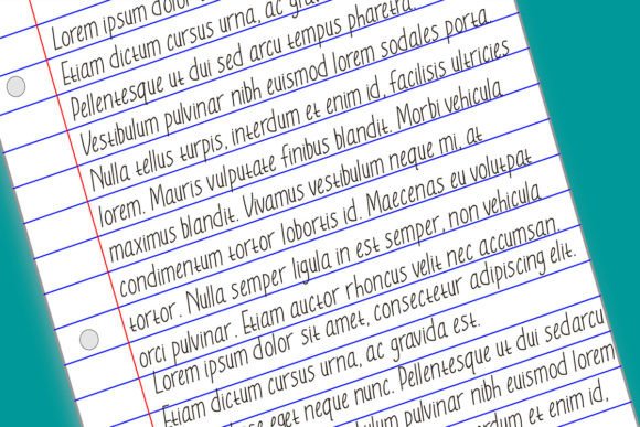 Lucy's Handwriting Font PNG with transparent background - Preview 2