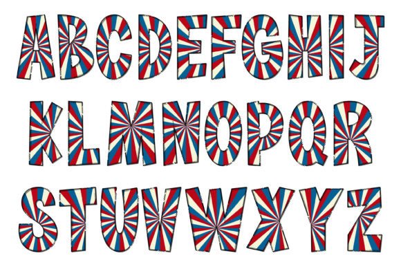 National Pride Font PNG with transparent background - Preview 1
