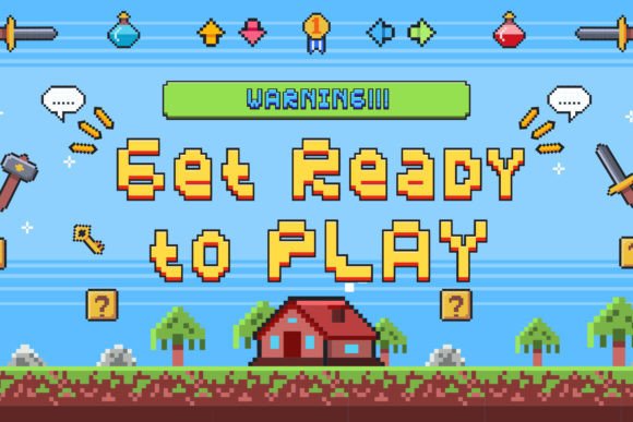Pixelate Font PNG with transparent background - Preview 3