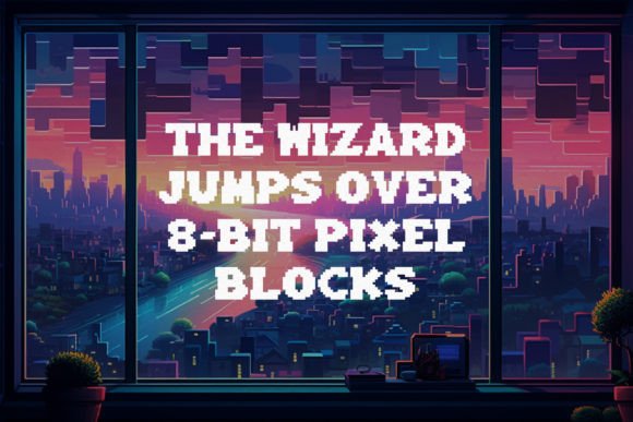 Plump Pixel Font PNG with transparent background - Preview 2