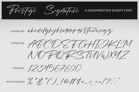 Prestige Signature Font PNG with transparent background - Preview 6