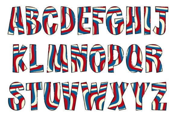 Pride of America Font PNG with transparent background - Preview 1
