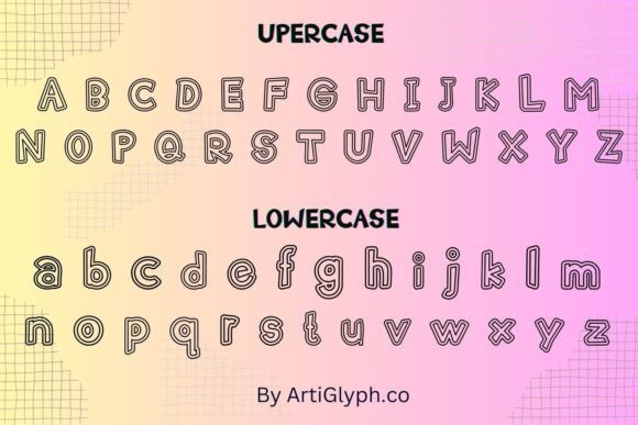 Quill Sketch Font PNG with transparent background - Preview 1