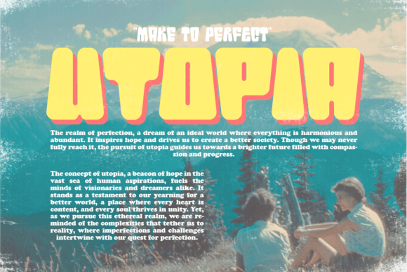 Retro Disco Font PNG with transparent background - Preview 3