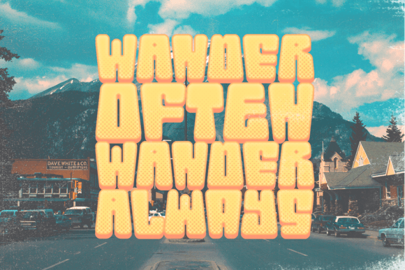 Retro Disco Font PNG with transparent background - Preview 6
