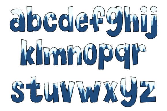 Snow Caps Font PNG with transparent background - Preview 2