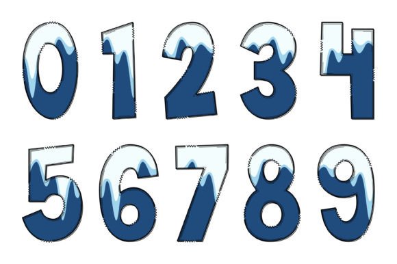 Snow Caps Font PNG with transparent background - Preview 3
