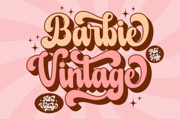 Preview specimen of Barbie Vintage display font
