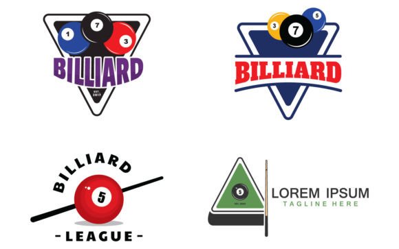 Billiard Sport Logo Template