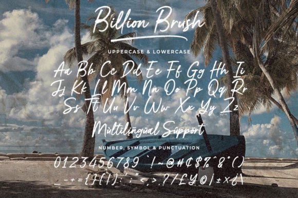 Billion Brush Font - Preview 5