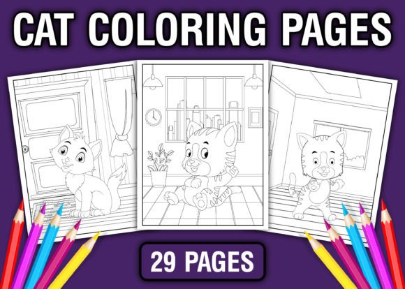 29 Cat Coloring Book for Kids