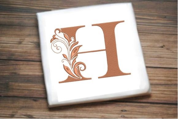 Elegant Floral Alphabet Letter H