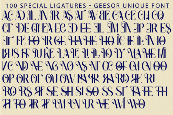 Geesor Unique Font - Preview 6