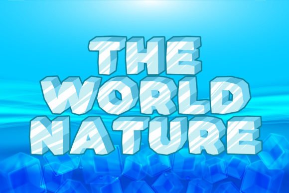Ice Cube Font PNG with transparent background - Preview 1