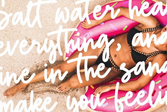 Island Beach Font PNG with transparent background - Preview 3