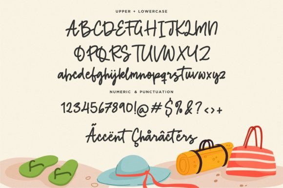 Island Beach Font PNG with transparent background - Preview 4