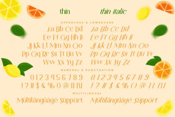 Lemon Sundae Font PNG with transparent background - Preview 3