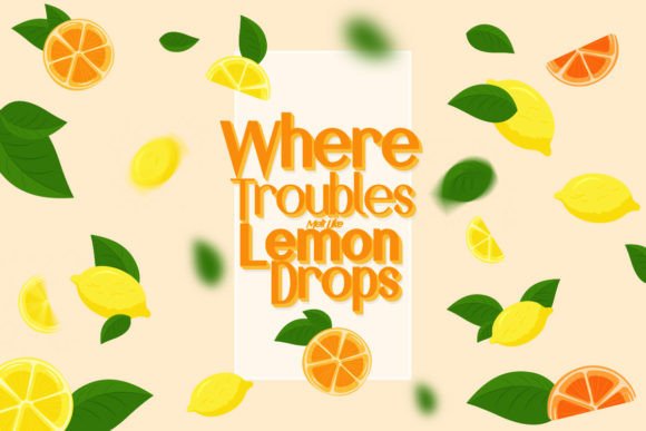 Lemon Sundae Font PNG with transparent background - Preview 4