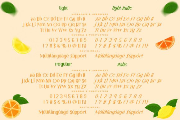 Lemon Sundae Font PNG with transparent background - Preview 5