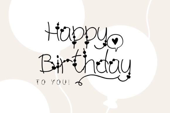 Lonely Heart Font PNG with transparent background - Preview 2