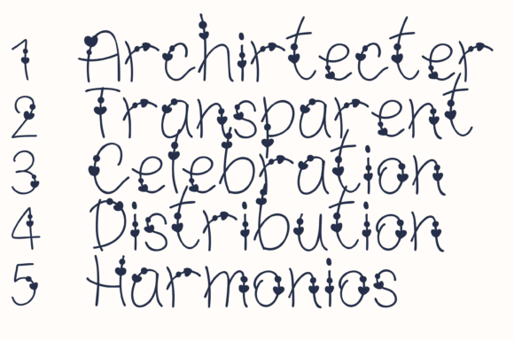 Lonely Heart Font PNG with transparent background - Preview 4