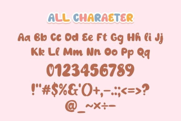Love All Font PNG with transparent background - Preview 3
