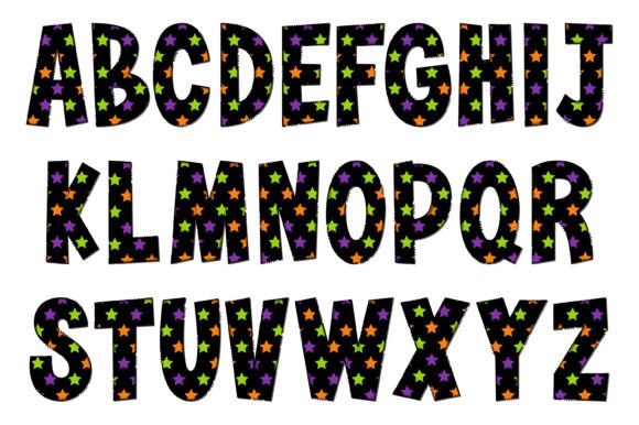 Magical Star Font PNG with transparent background - Preview 1