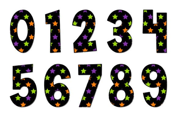 Magical Star Font PNG with transparent background - Preview 3