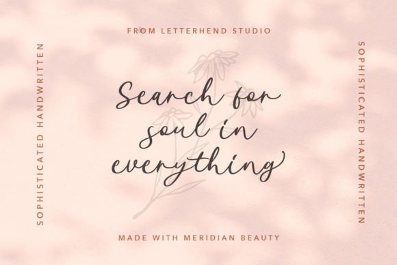 Meridian Beauty Font PNG with transparent background - Preview 5