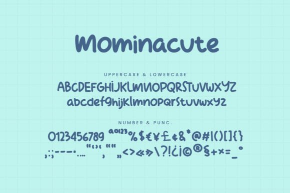 Mominacute Font PNG with transparent background - Preview 1