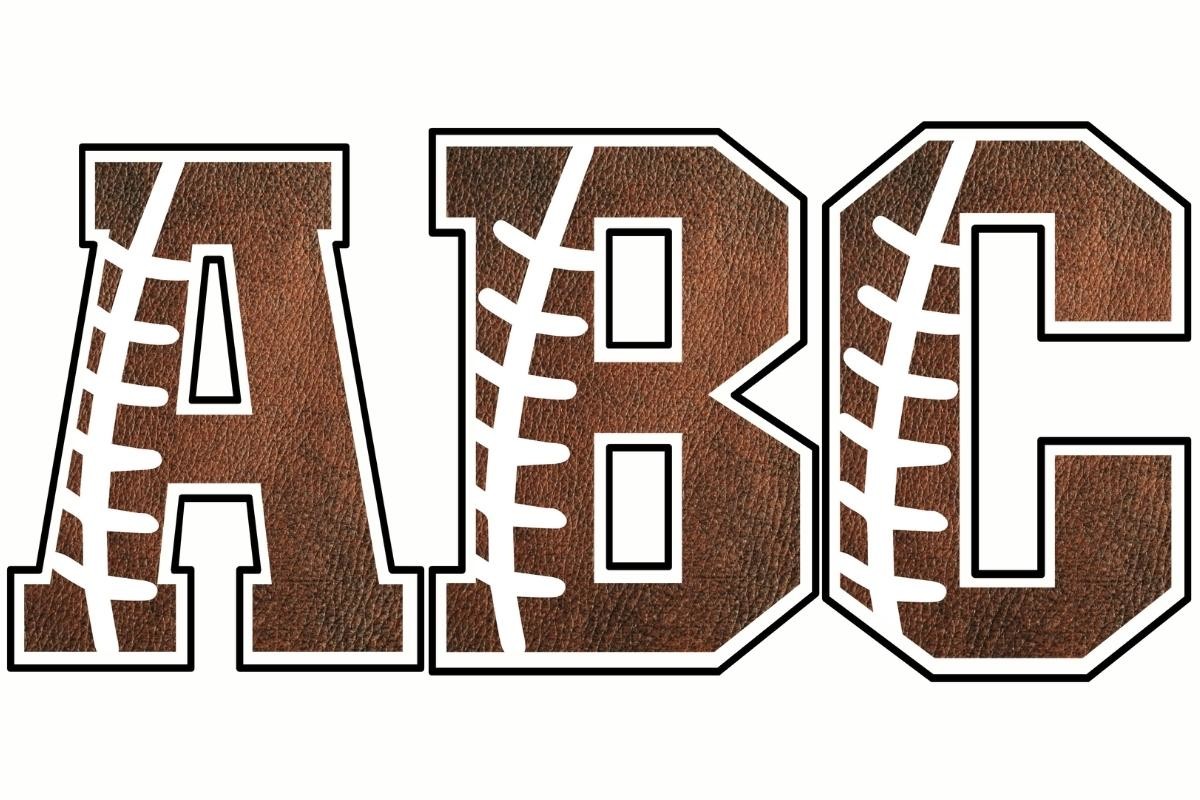 Cursive Script Football Logos SPORTS FONT FOOTBALL LETTERS PNG Graphic by Me 2 You Digitals ...