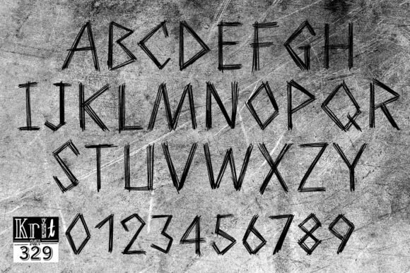 Scratch Pain Font PNG with transparent background - Preview 1