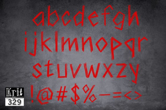 Scratch Pain Font PNG with transparent background - Preview 2