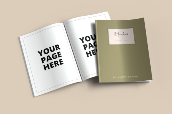 Open and Closed 8 X 10 Book Mockup Graphic by Rami's design · Creative ...