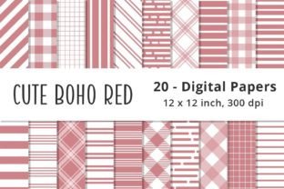 Cute Boho Red Stripes Scrapbook Papers Graphic by Lemon Paper Lab ...