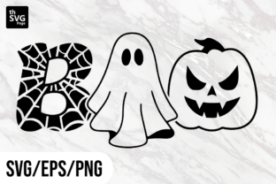 Cute Boo Ghost Halloween SVG EPS PNG Graphic by thSVGpage · Creative ...