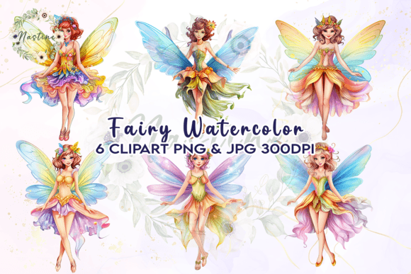 Fairy Watercolor Clipart Graphic by Nastine · Creative Fabrica