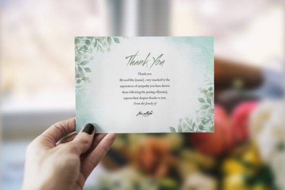 Floral Funeral Thank You Card