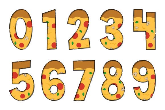 Fresh Pizza Font PNG with transparent background - Preview 3
