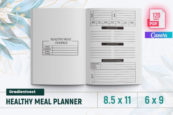 (KDP) Healthy Meal Planner Canva
