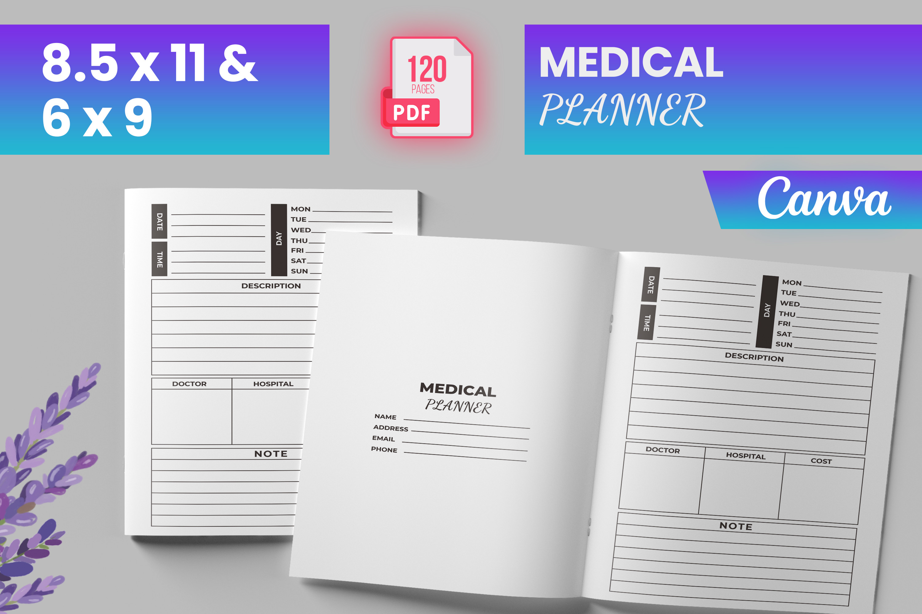 Medical Planner for Canva (KDP) Graphic by Boss Designer · Creative Fabrica