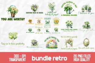 Mental Health Awareness Retro Bundle Graphic by Unlimab · Creative Fabrica